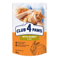 Wet food for cats Club 4 Paws with rabbit in jelly 85 g (4820269142510)