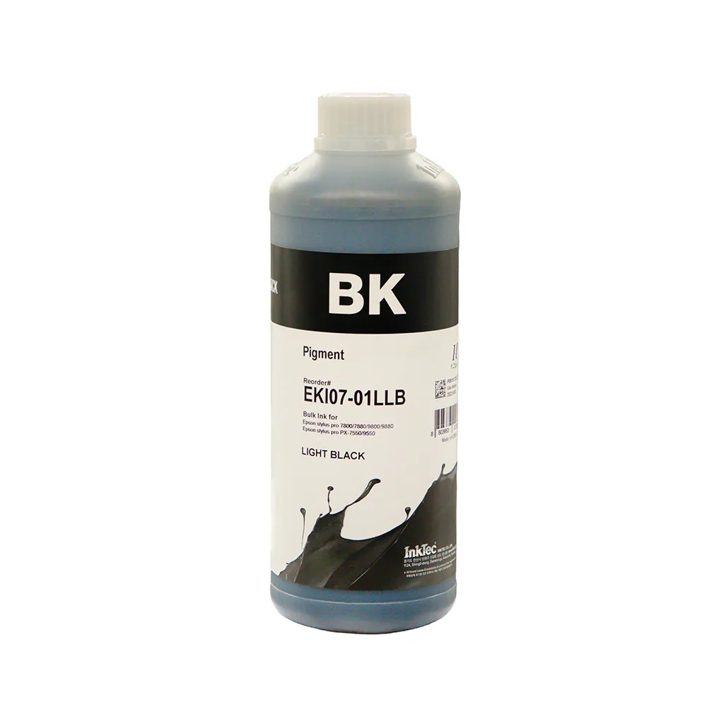 Чорнило InkTec Epson LFP Pigment Light Black 1L (EKI07-01LLB) Чорнило InkTec Epson LFP Pigment Light Black 1L (EKI07-01LLB)