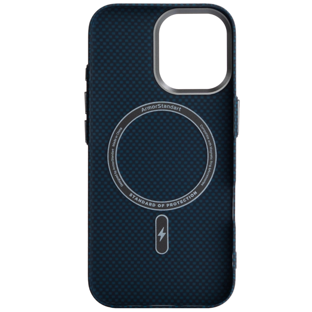 Чохол до мобільного телефона Armorstandart LikeCarbon2 MagCase Apple iPhone 17 Kevlar Dark Blue (ARM88613) Чохол до мобільного телефона Armorstandart LikeCarbon2 MagCase Apple iPhone 17 Kevlar Dark Blue (ARM88613)