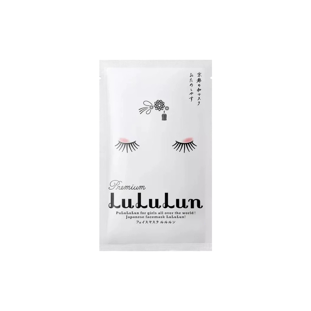 Маска для обличчя Lululun Premium Face Mask Kyoto Maiko Зволожуюча З екстрактом саке та бін-цукє 1 шт х 5 уп (4582305063394)