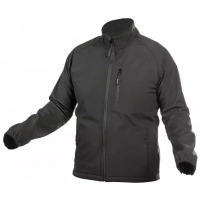 Куртка робоча Hoegert BIESE HT5K258-M SoftShell 96% поліестер/4% еластан чорна, M (50) (HT5K258-M)