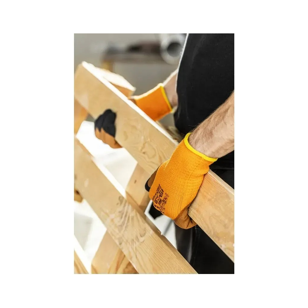 Захисні рукавиці Hoegert LYCK HT5K769-10 утеплені з спіненим латексом помаранчеві, 10 (HT5K769-10)