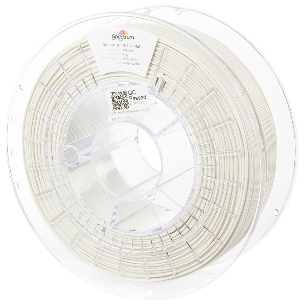 Пластик для 3D-принтера Spectrum PET-G MATT 1.75mm 1kg POLAR WHITE (80544)