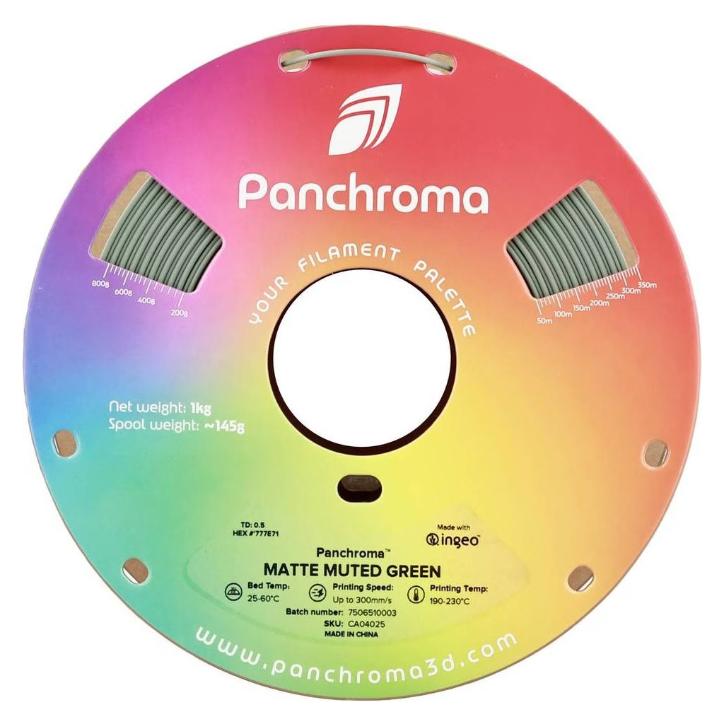 Пластик для 3D-принтера Polymaker PLA PANCHROMA MATTE 1,75mm 1kg MUTED GREEN (CA04025)