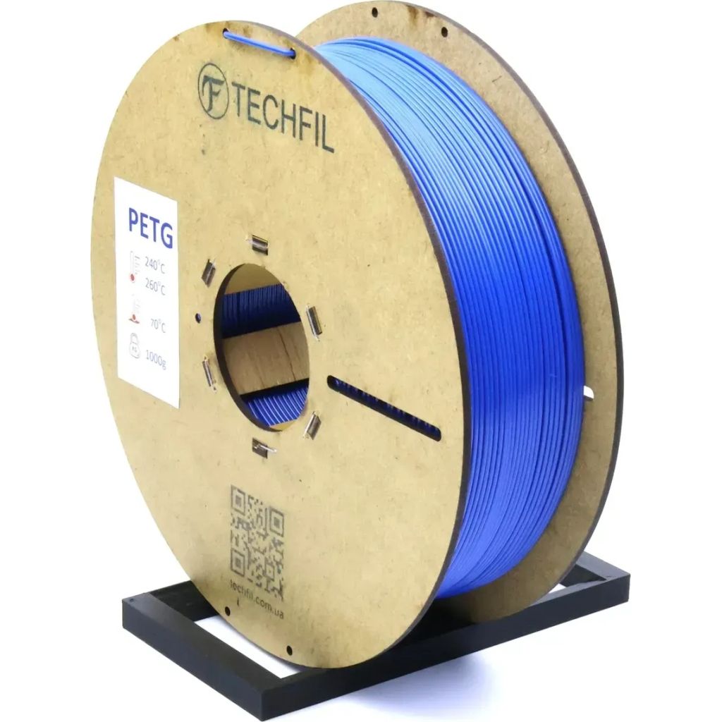 Пластик для 3D-принтера Techfil PETG 074 1.75 мм 1кг blue silk (PETG074-1000-BLUE-SILK)