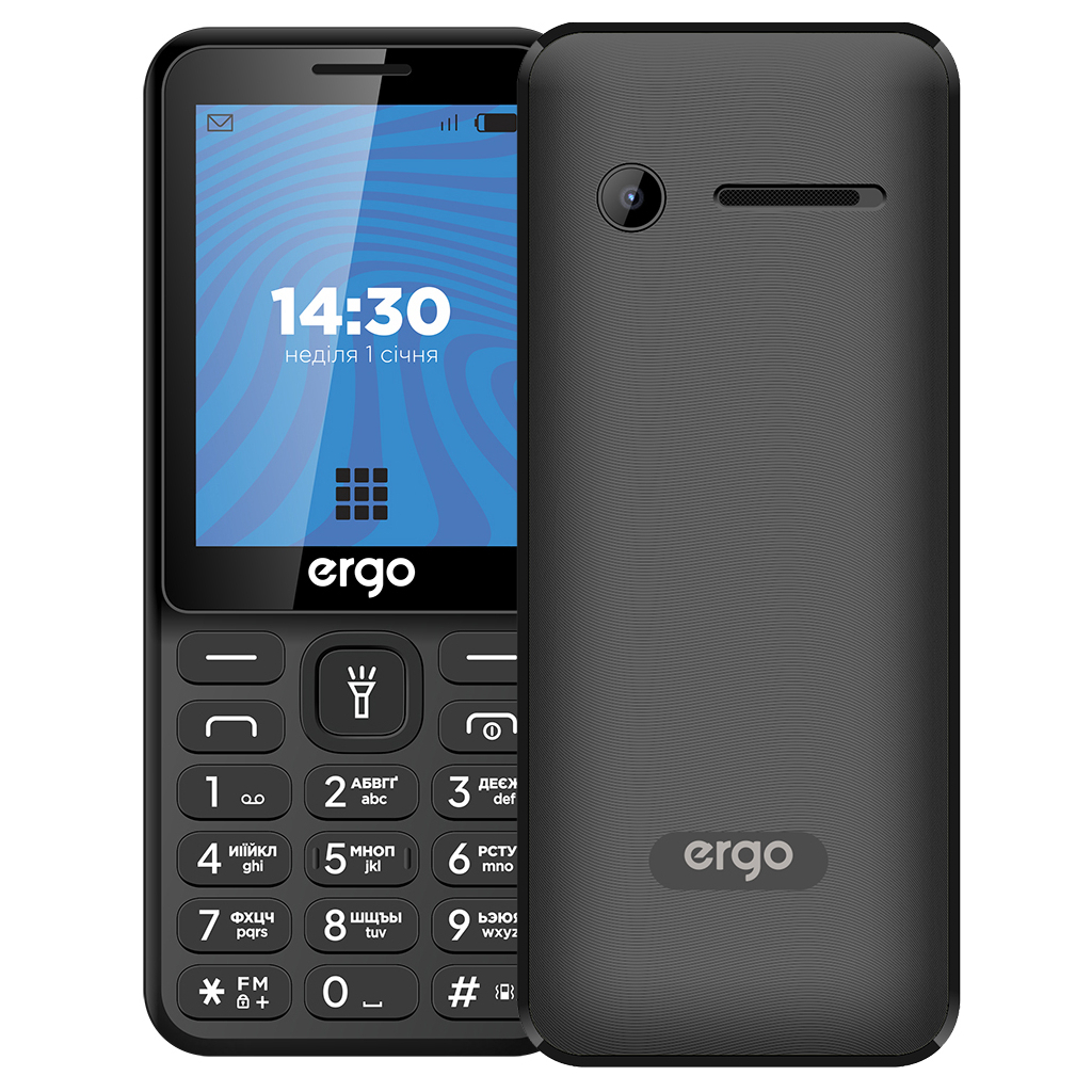 Мобільний телефон Ergo E284 Black Мобільний телефон Ergo E284 Black