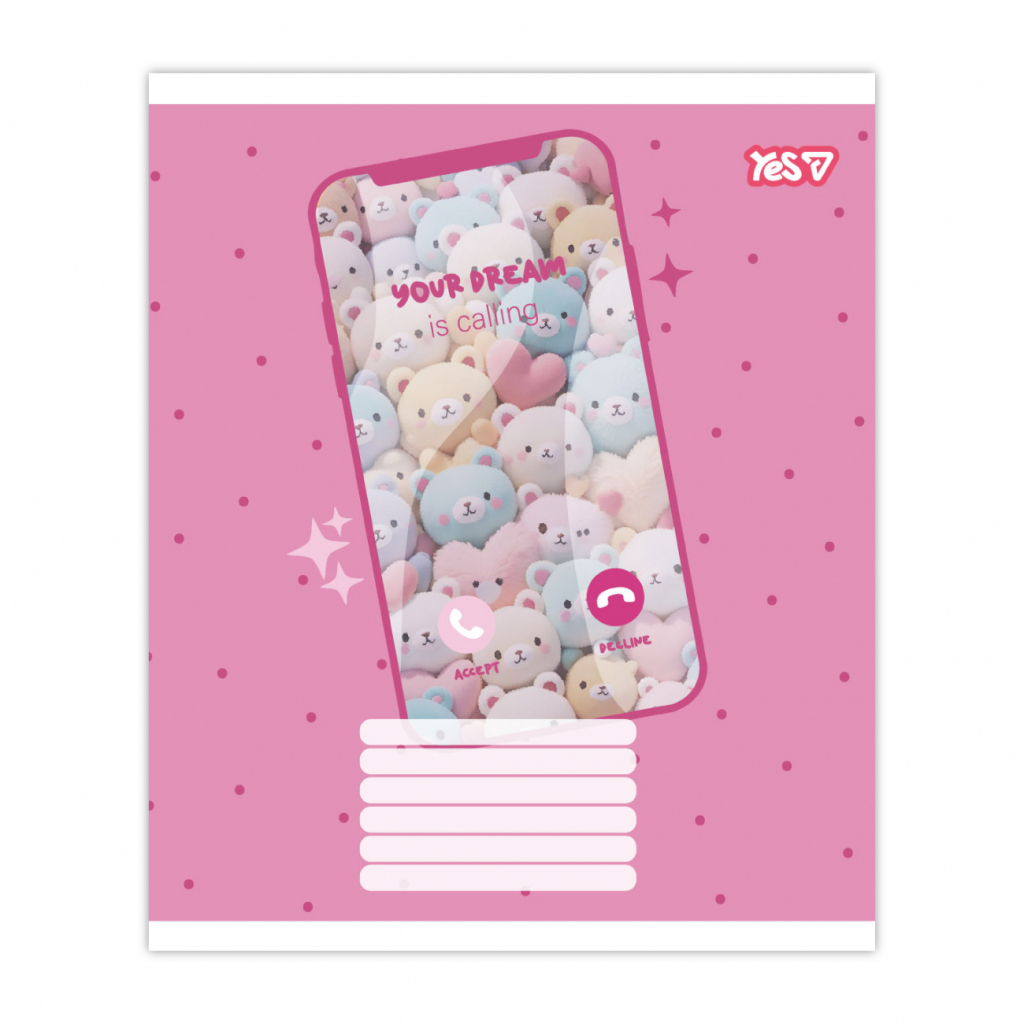 Зошит Yes Your dream А5 12 аркушів коса лінія (768647) Зошит Yes Your dream А5 12 аркушів коса лінія (768647)