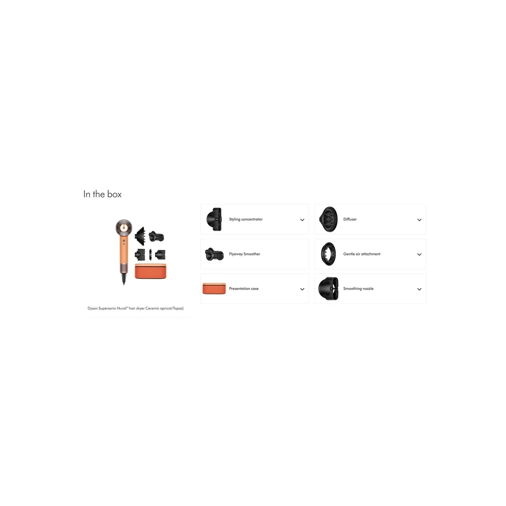 Фен Dyson HD16 Nural Straight/Wavy Ceramic apricot/Topaz (176964-01) Фен Dyson HD16 Nural Straight/Wavy Ceramic apricot/Topaz (176964-01)