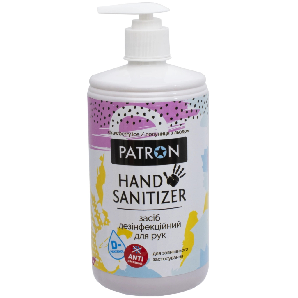 Антисептик для рук Patron Strawberry Ice 700 мл (F3-035-0.7L) Антисептик для рук Patron Strawberry Ice 700 мл (F3-035-0.7L)