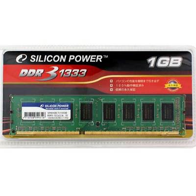 Модуль пам'яті для комп'ютера DDR3 1GB 1333 MHz Silicon Power (SP001GBLTU133S02)