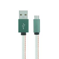 Дата кабель USB 2.0 AM to Micro 5P 1.0m Leather Edition White Gelius (40411)