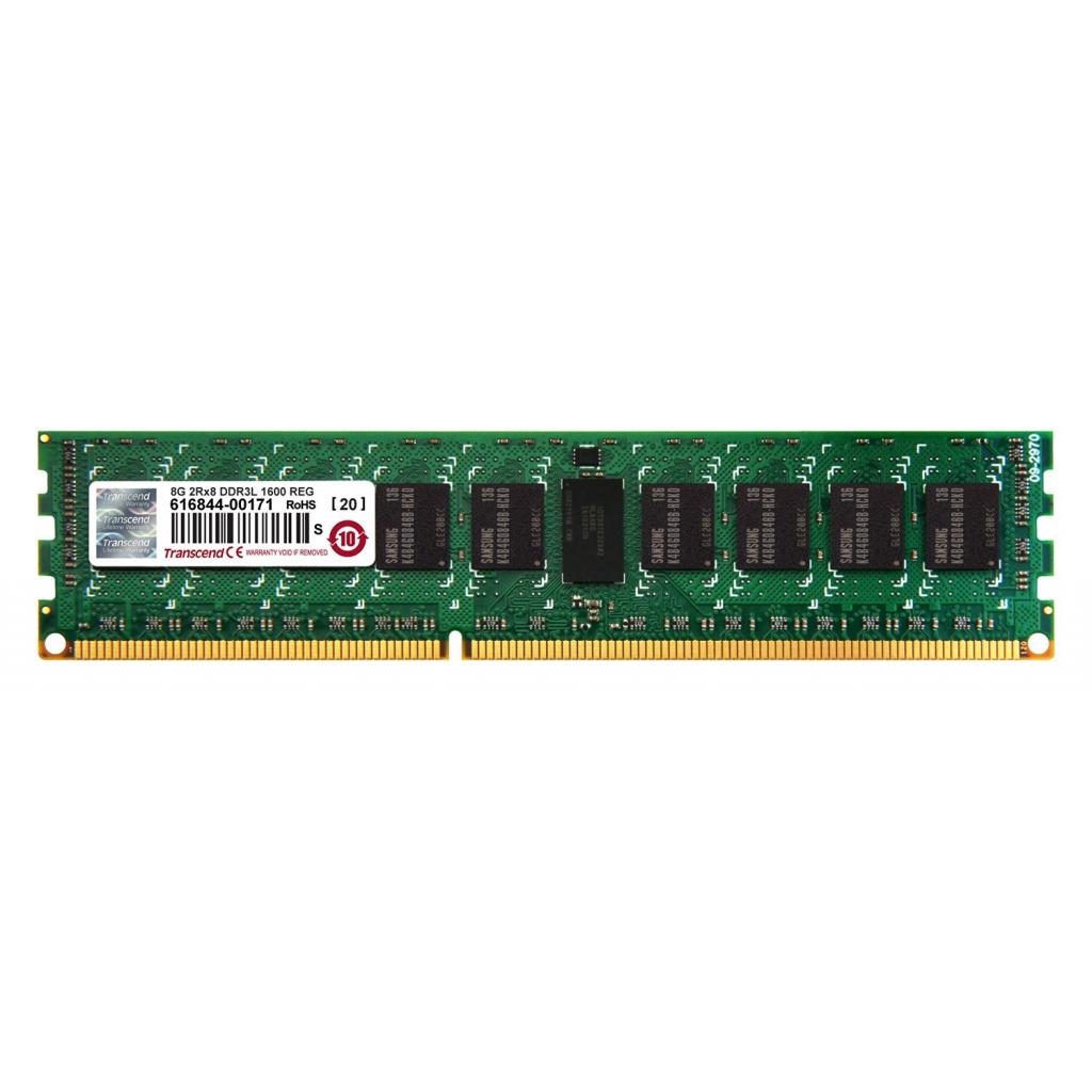 Server memory module DDR3 8GB ECC RDIMM 1600MHz 2Rx8 1.35V CL11 Transcend (TS1GKR72W6H)