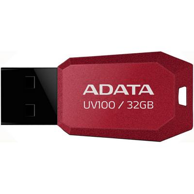 USB флеш накопичувач ADATA 32GB DashDrive UV100 Red USB 2.0 (AUV100-32G-RRD)