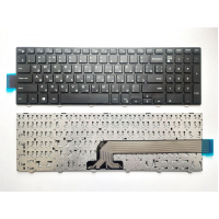 Клавіатура ноутбука Dell Inspiron 15-3000/15-5000 Series черная с черной рамкой UA (A43874)
