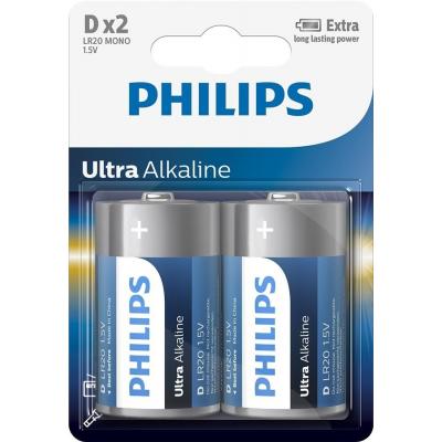 Battery PHILIPS D LR20 Ultra Alkaline * 2 (LR20E2B/10)