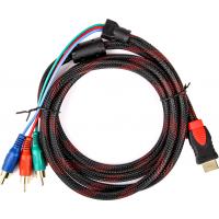 Кабель мультимедійний HDMI to 3xRCA 1.8m 1.3v Charmount (70018)