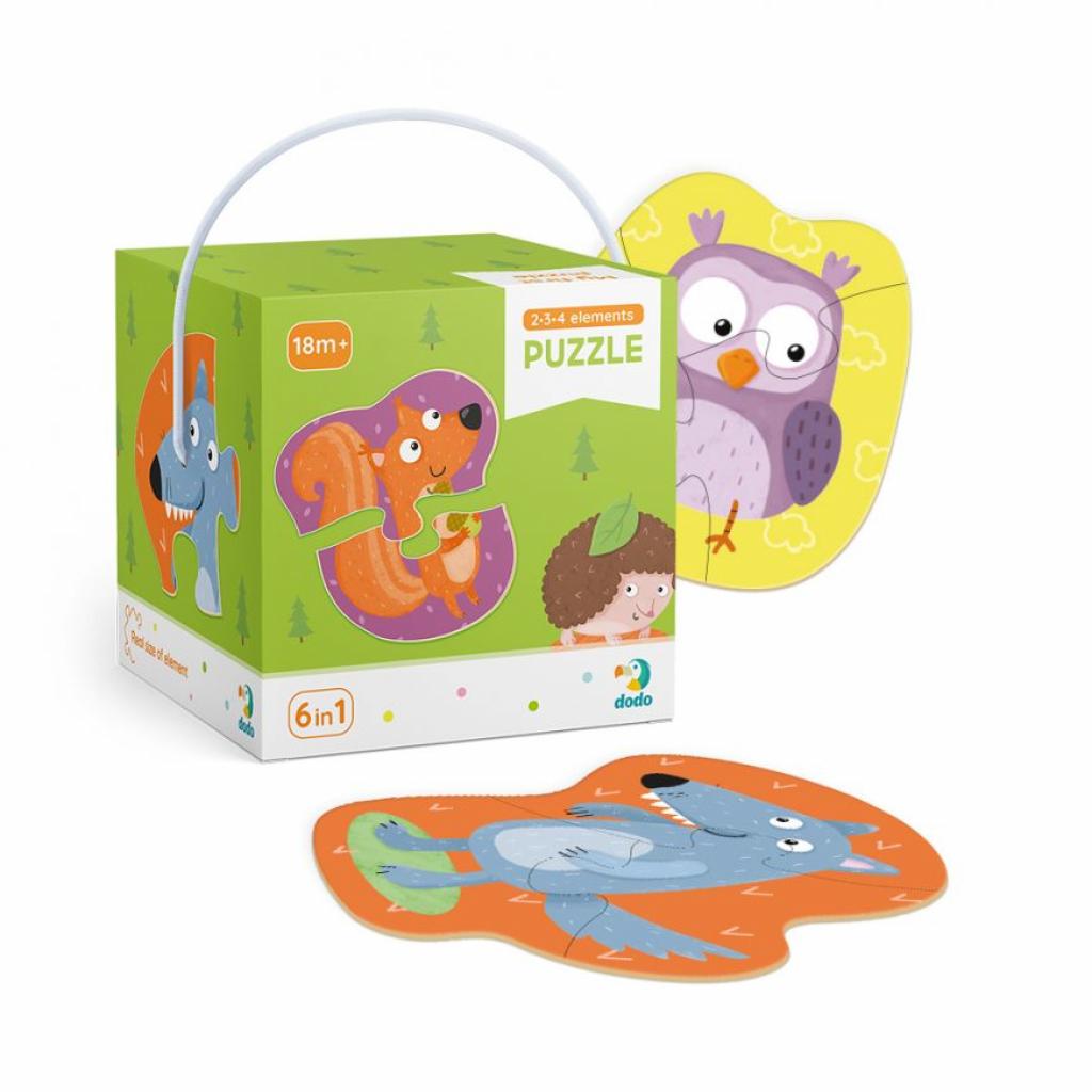 Пазл DoDo 2-3-4 елементи Лісові тварини (300195) Пазл DoDo 2-3-4 елементи Лісові тварини (300195)