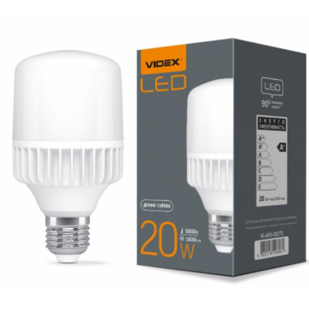 Лампочка Videx A65 20W E27 5000K 220V (VL-A65-20275) Лампочка Videx A65 20W E27 5000K 220V (VL-A65-20275)
