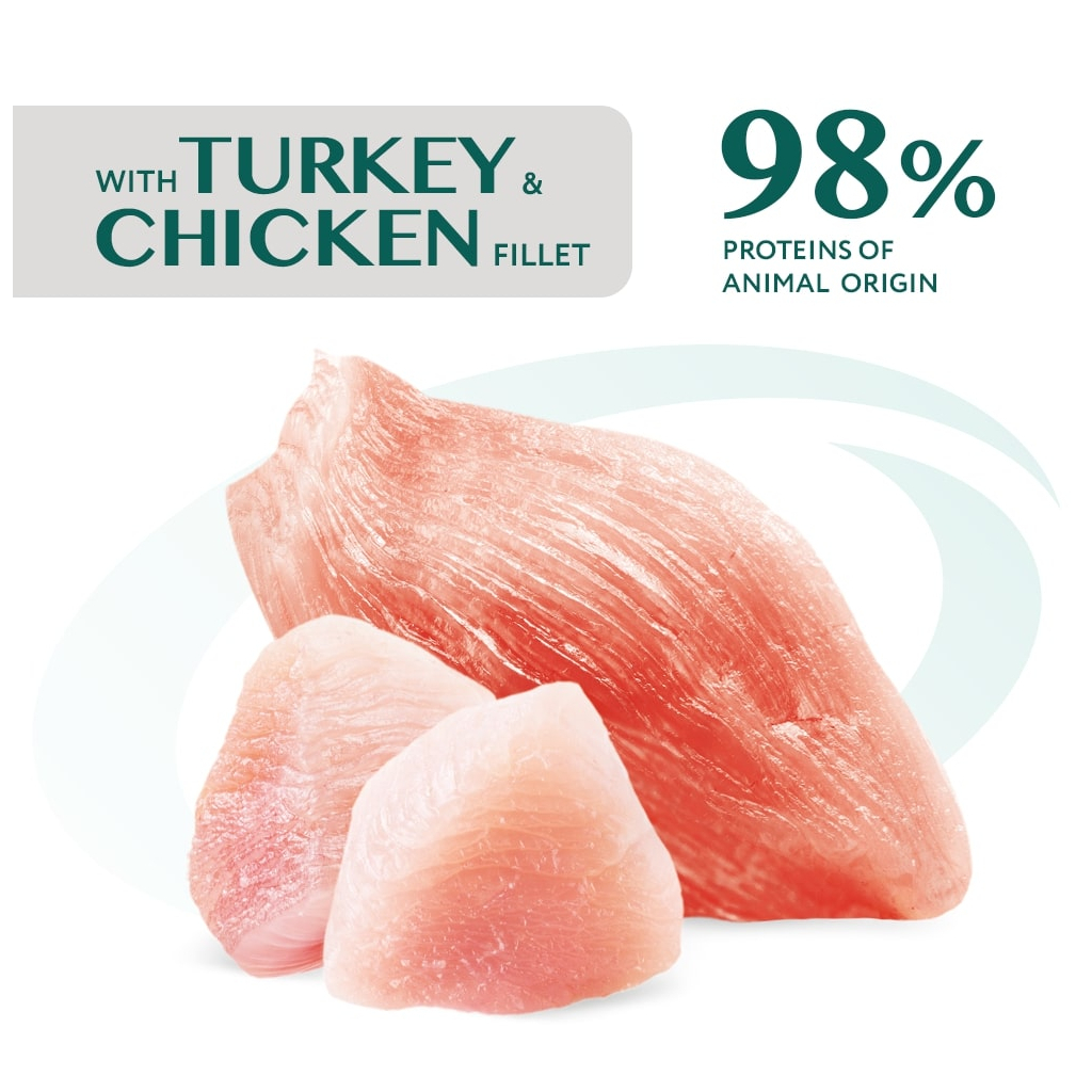 Вологий корм для кішок Optimeal для стерилізованих з індичкою і курячим філе в соусі 85 г (4820083906015)