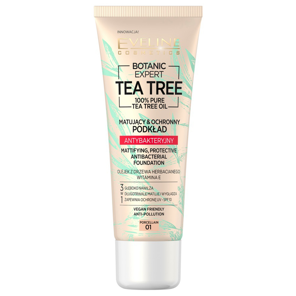 Тональний крем Eveline Cosmetics Botanic Expert Antibacterial 01 - Porcelain 30 мл (5903416021629)