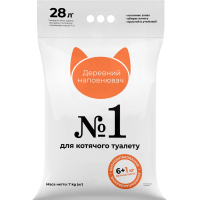 Наповнювач для туалету Super Cat №1 Деревний вбирний 6+1 кг (6974)