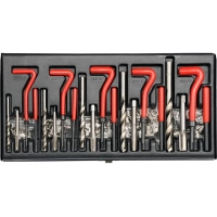 Yato tool set for thread repair M5x0.8x6.7; M6x1.0x10.8; M8x1.25x10.8; M10x1.5x13.5; M12x1.75x16.3 (YT-1763)