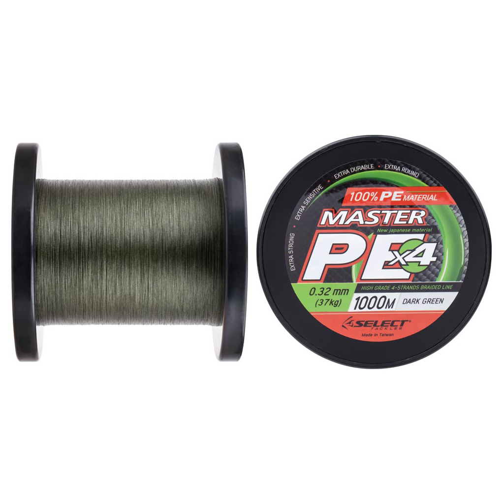 Шнур Select Master PE 1000m Dark Green 0.32mm 37kg (1870.15.94) Шнур Select Master PE 1000m Dark Green 0.32mm 37kg (1870.15.94)