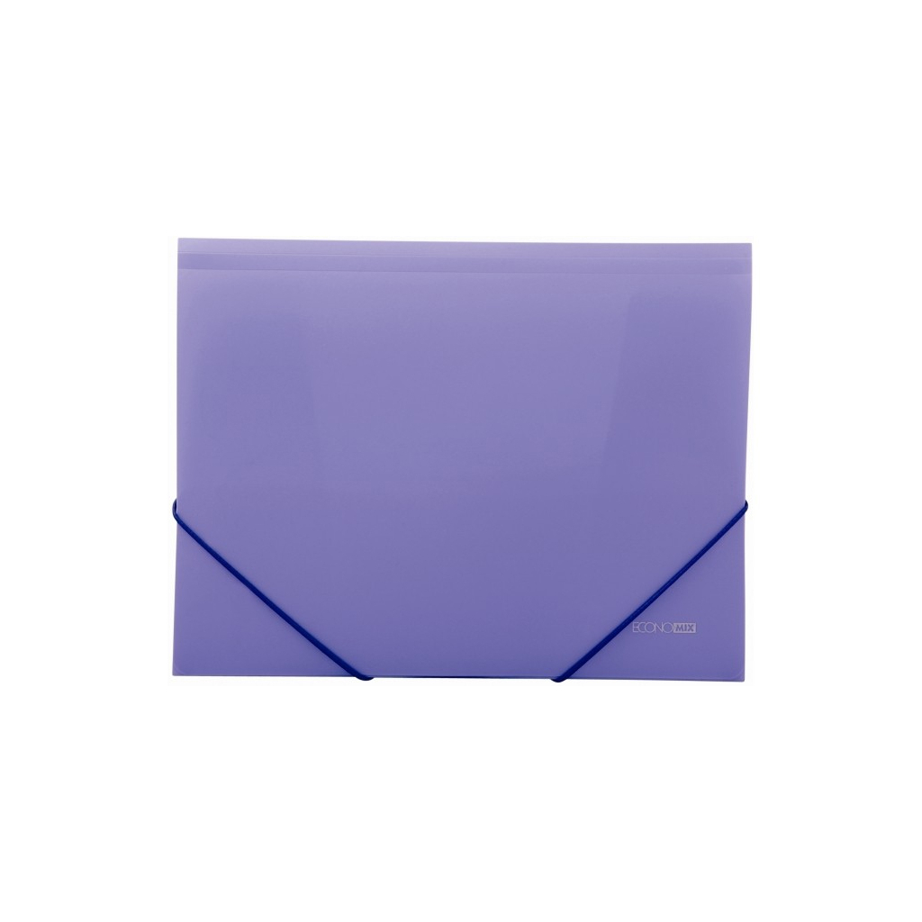 Папка на резинках Economix А4 фактура "помаранч", фіолетова (E31633-12)