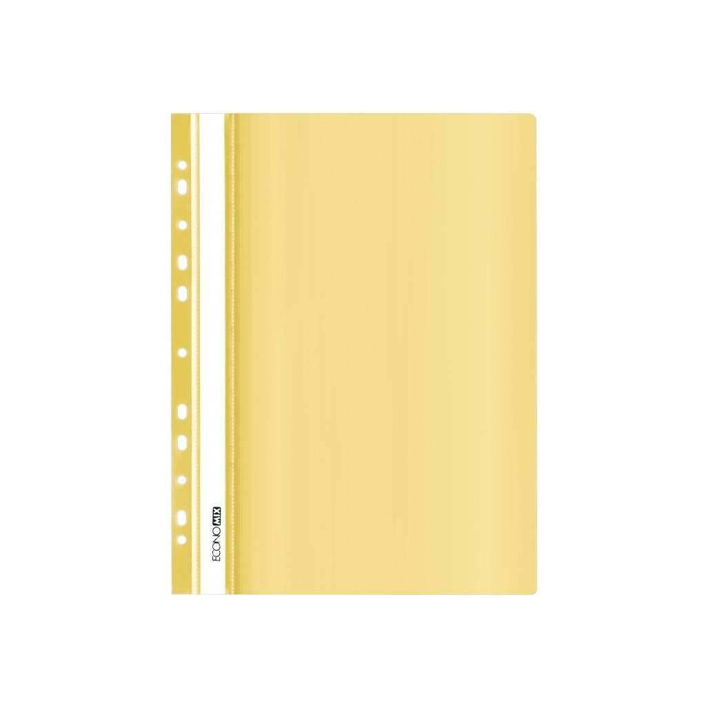Папка-швидкозшивач Economix А4 з перфорацією, фактура "глянець", пастельна жовта (E31510-85)