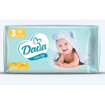 Підгузки Dada Extra Soft 3 Midi (4-9 кг) 50 шт (4820174981020)