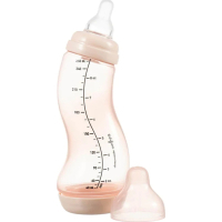 Пляшечка для годування Difrax S-bottle Natural із силіконовою соскою, 250 мл (706 Blossom)