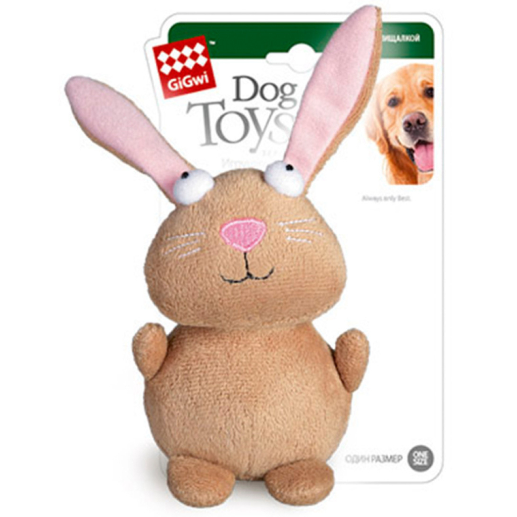 Іграшка для собак GiGwi Plush Кролик з пищалкою 16 см (75053) Іграшка для собак GiGwi Plush Кролик з пищалкою 16 см (75053)
