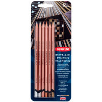 Colored pencils Derwent Metallic TRADITIONAL, 6 colors (5028252598606)
