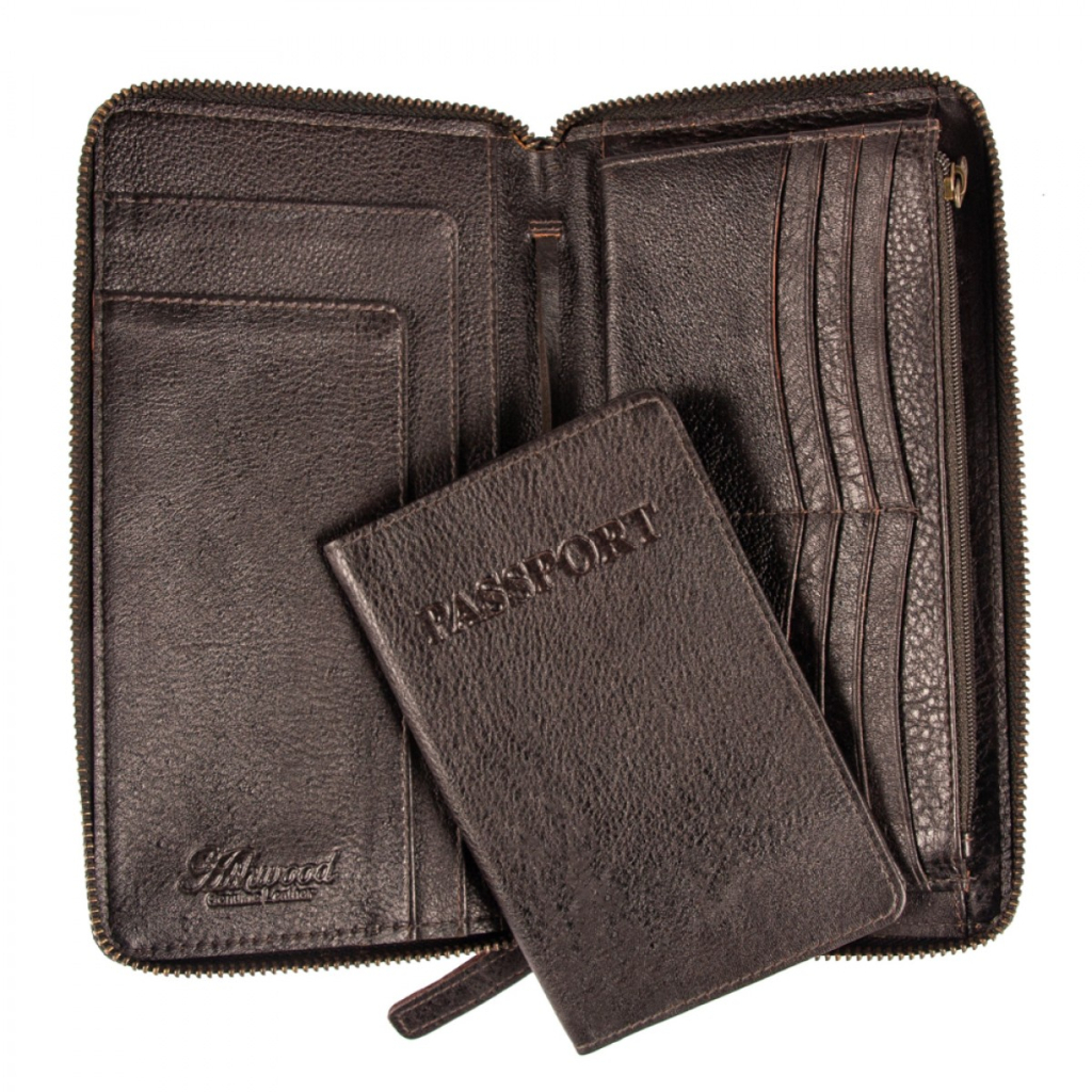 Портмоне Ashwood Дорожнє TW01 Brown (TW01 BRN)