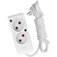 Мережевий подовжувач TECCO 1.5м 2 поста white (8681277843433)