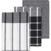 Towel Kela kitchen set Pasado, black and white, 65x45 cm, 3 pcs (15972) (00000027549)