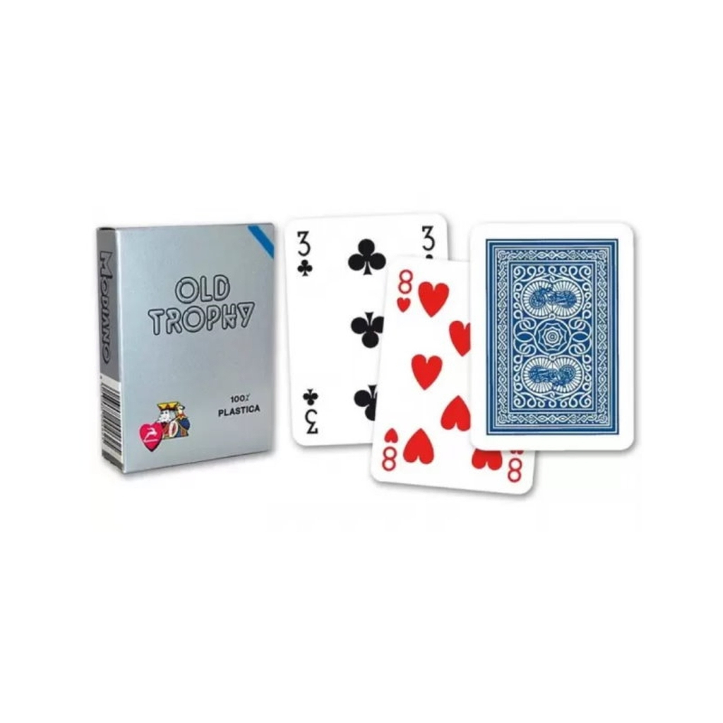 Гральні карти Modiano Old Trophy Moto 100 Plastic (blue) (00460)