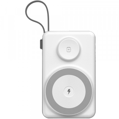 Батарея універсальна Choetech Magnetic Wireless 10000mAh 15W, PD, QC/3.0, 3in1charg. with build-in cable (B695-GW)