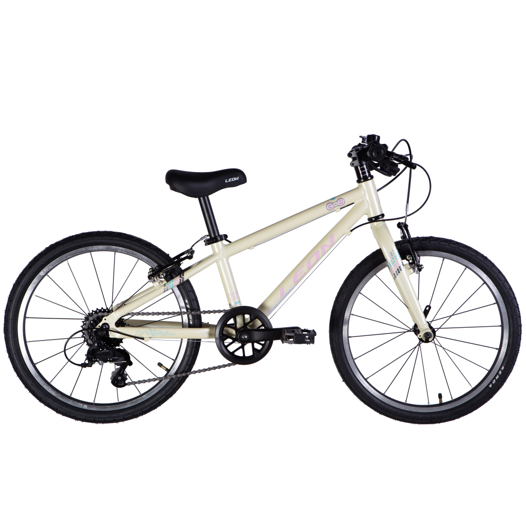 Велосипед Leon 20" GO 7 speed Vbr рама-10" AL 2025 бежевий з рожевим (OPS-LN-20-022)