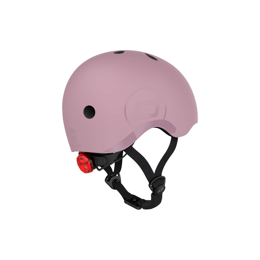 Шолом Scoot&Ride пастельно-бузковий з ліхтариком 51-53см (SR-190605-WILDBERRY)