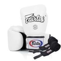 Fairtex BGV1 White 14oz Boxing Gloves (Bandages Included) (BGV1_14oz_White)
