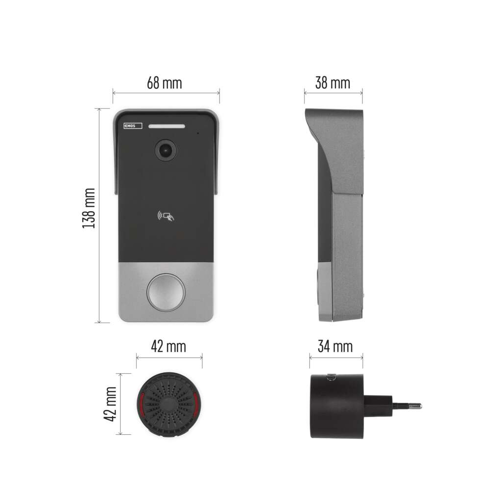 Дверний дзвінок EMOS H4033 IP-20PoE Wi-Fi (H4033)