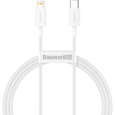 Дата кабель USB-C to Lightning 2.0m 20W white Baseus (CATLYS-C02)