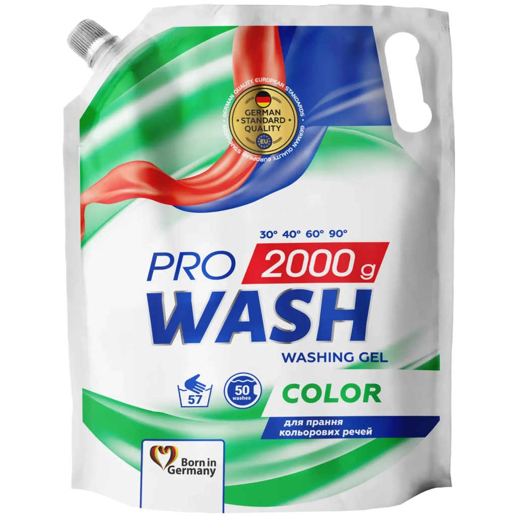 Гель для прання Pro Wash Color Дой-пак 2 кг (4823128002444)