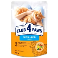 Wet food for cats Club 4 Paws with lamb in sauce 85 g (4820269142558)