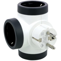 Network distributor Legrand PREMIUM rotary 3x2K+With side sockets, color White/Black (694521)