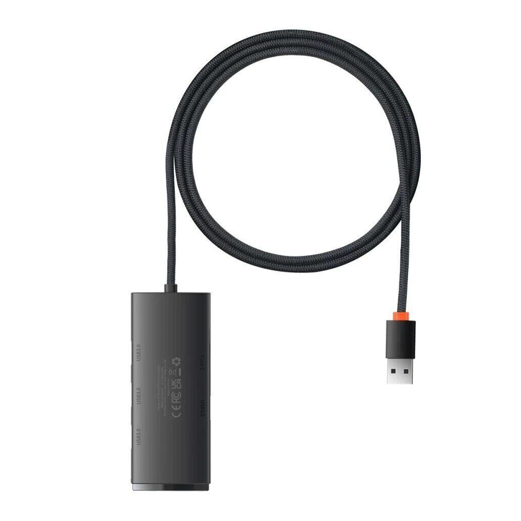 Концентратор Baseus USB 3.0 4xUSB 2.0m black (WKQX030201)