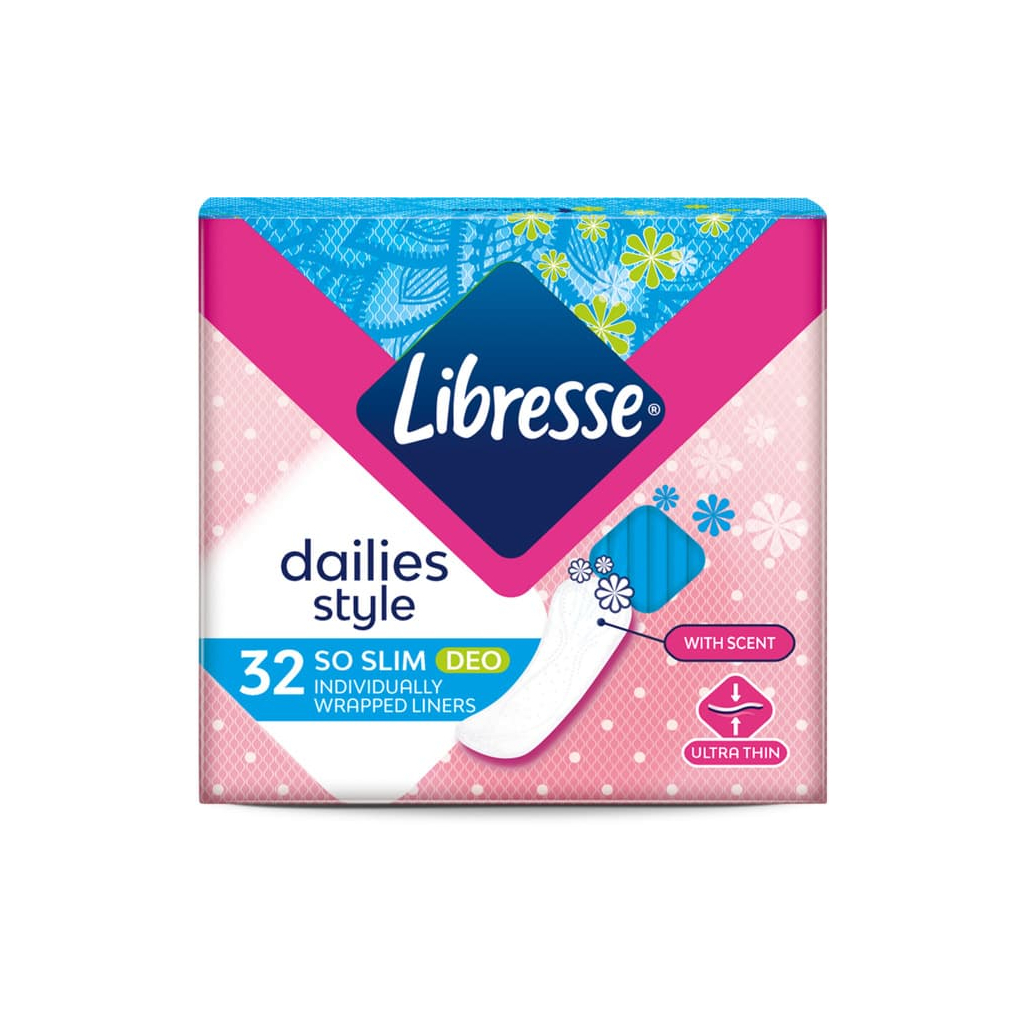 Щоденні прокладки Libresse Dailies Style So Slim Deo 32 шт. (7322540465099)