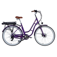 Електровелосипед Dorozhnik 28" eCORAL DD FR рама-19" 48B 17.5А*г 500Вт 2026 фіолетово-синій (ELB-D-28-120)