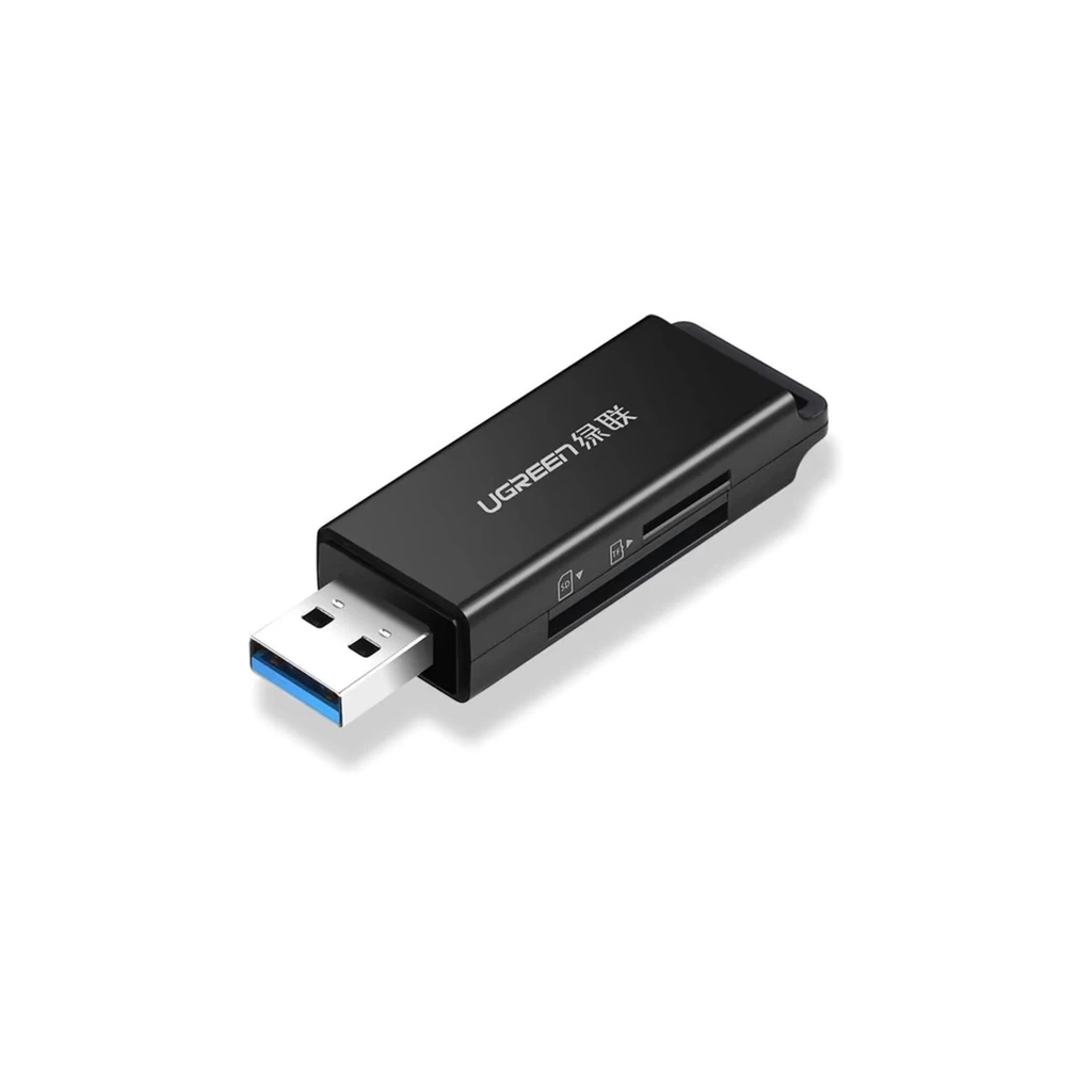 Зчитувач флеш-карт Ugreen USB 3.0 to SD/TF CM104 black (40752)